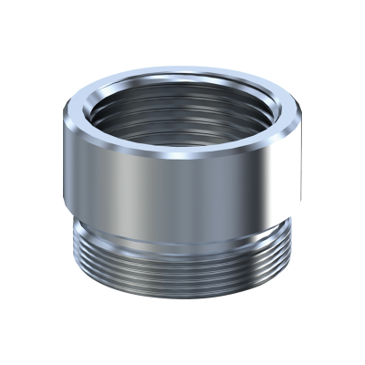 Faucet transition adapter 1/2"-NPT F x 55/64"-27 M